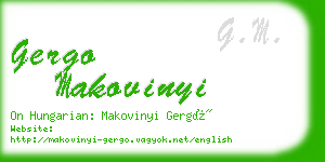 gergo makovinyi business card